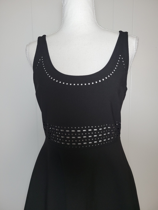 Elizabeth And James Black Cut Laser Out Mini Dress Fit & Flare Party Classic 8 - Picture 4 of 9